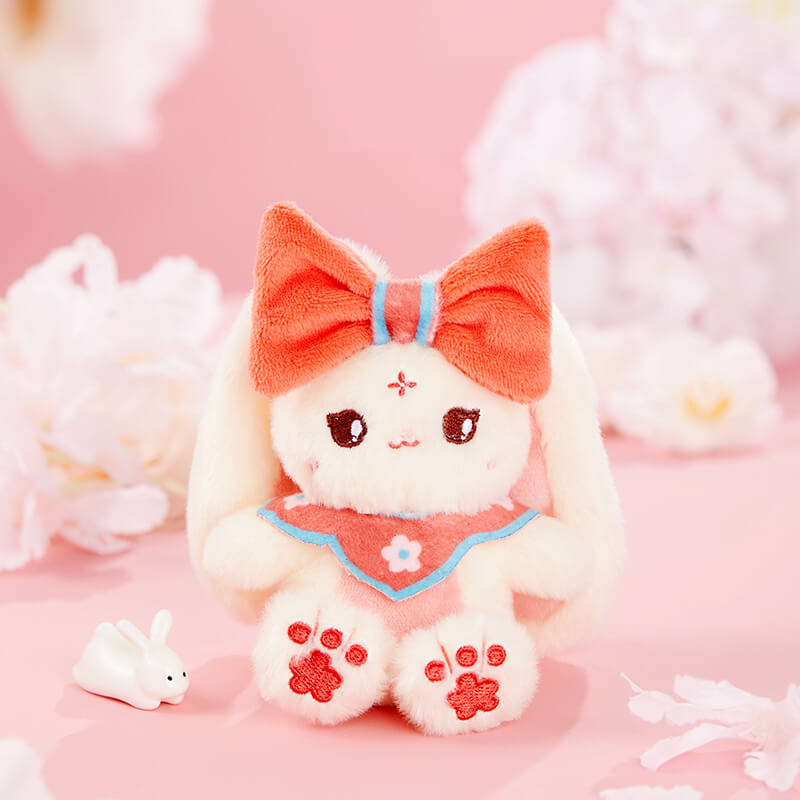 Cute Rabbit Plush Bag Charm, Stuffed Bunny Keychain