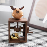 Flying Pig Wooden Music Box