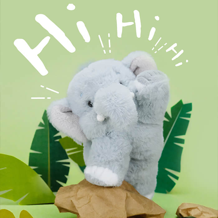 Asian Elephant Stuffed Plush Slap Bracelet