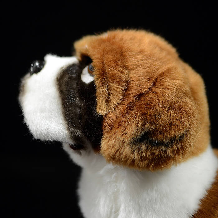 Realistic Saint Bernard Dog Stuffed Animal Plush Toy