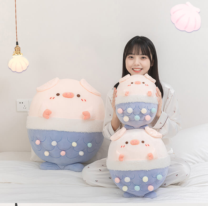 Chubby Pig Mermaid Stuffed Animal Plush