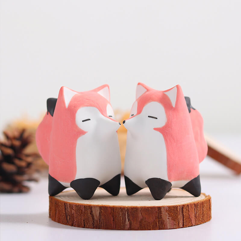 Cartoon Fox Ceramics Figure