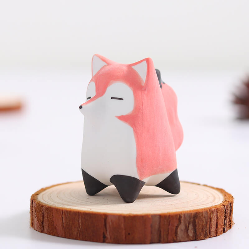 Cartoon Fox Ceramics Figure