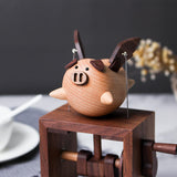 Flying Pig Wooden Music Box