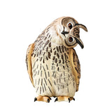 Crooked head Realistic Owl Figurine