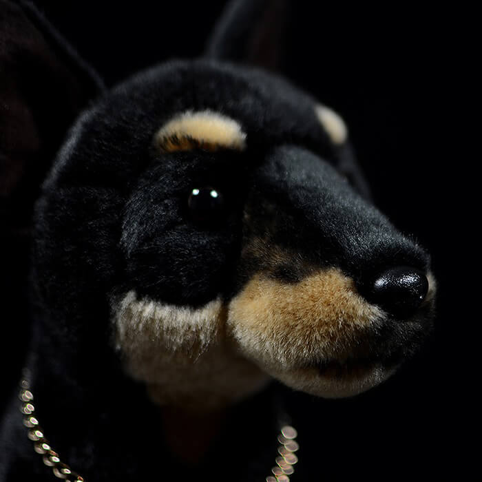 Realistic Doberman Stuffed Animal Plush Toy
