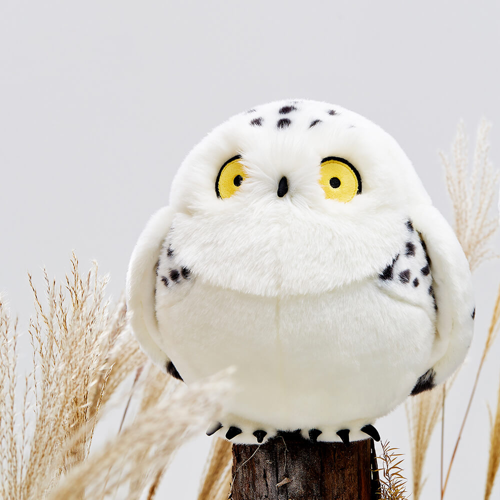 Chubby Plush Snowy Owl Stuffed Animal Realistic Plush Toys