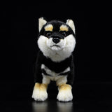 Realistic Black Husky Dog Stuffed Animal Plush Toy