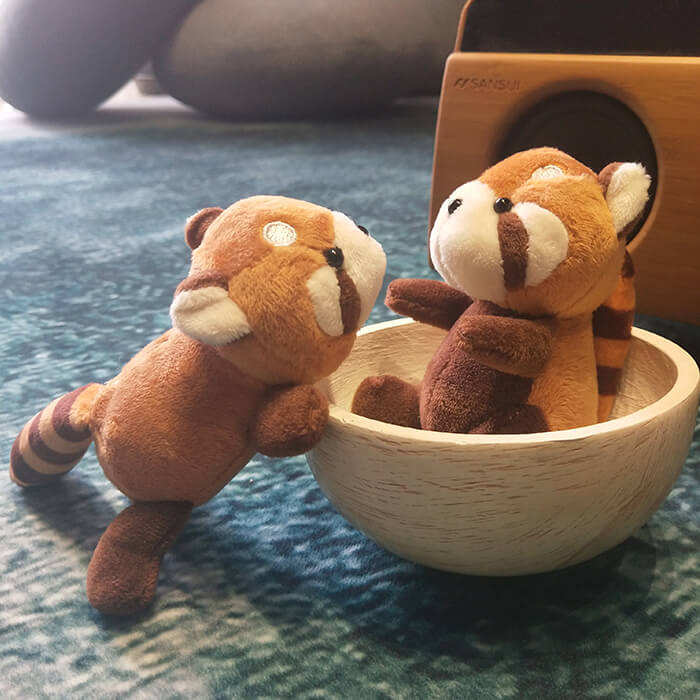 Red Panda Plush Bag Charm, Stuffed Animal Keychain