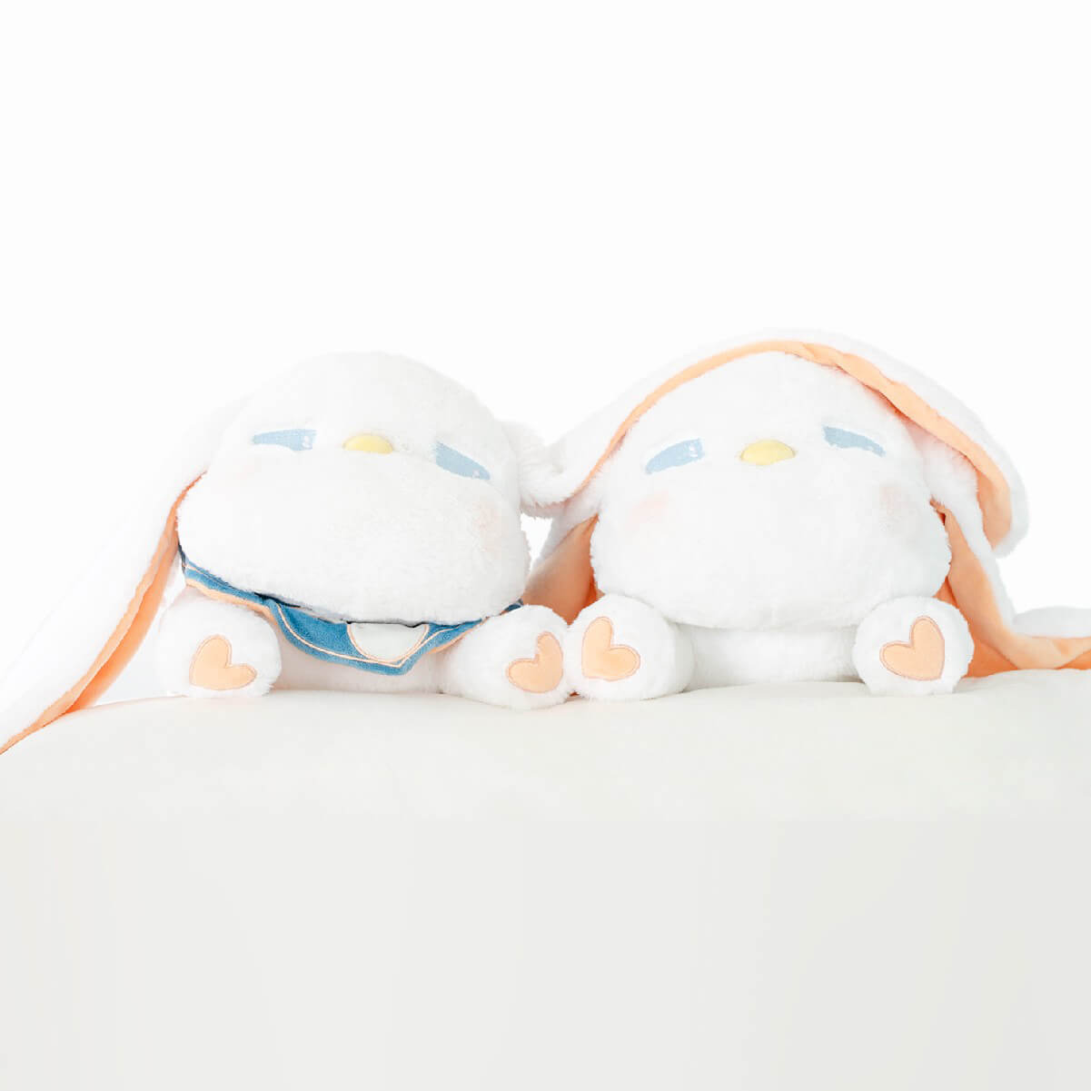 Cartoon Long-eared Rabbit Plush Toy with Flannel Blanket