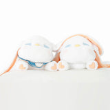 Cartoon Long-eared Rabbit Plush Toy with Flannel Blanket
