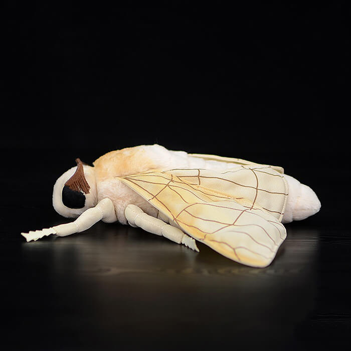 Realistic Domestic Silk Moth Stuffed Animal Plush Toy