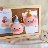 Handmade Crocheter Pig Bag Charm
