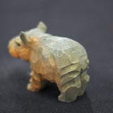 Handmade Carved Hippo Figurine