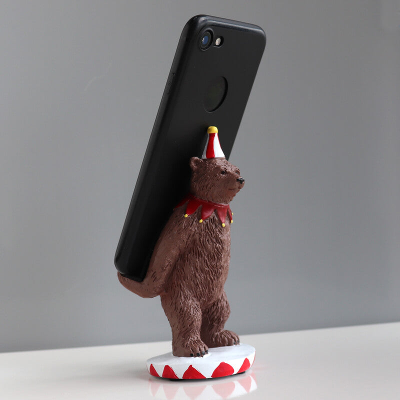 Brown Bear Animal Mobile Phone Holder/Phone Stand