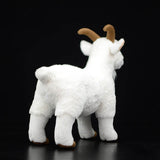 Realistic White Goat Stuffed Animal Plush Toy