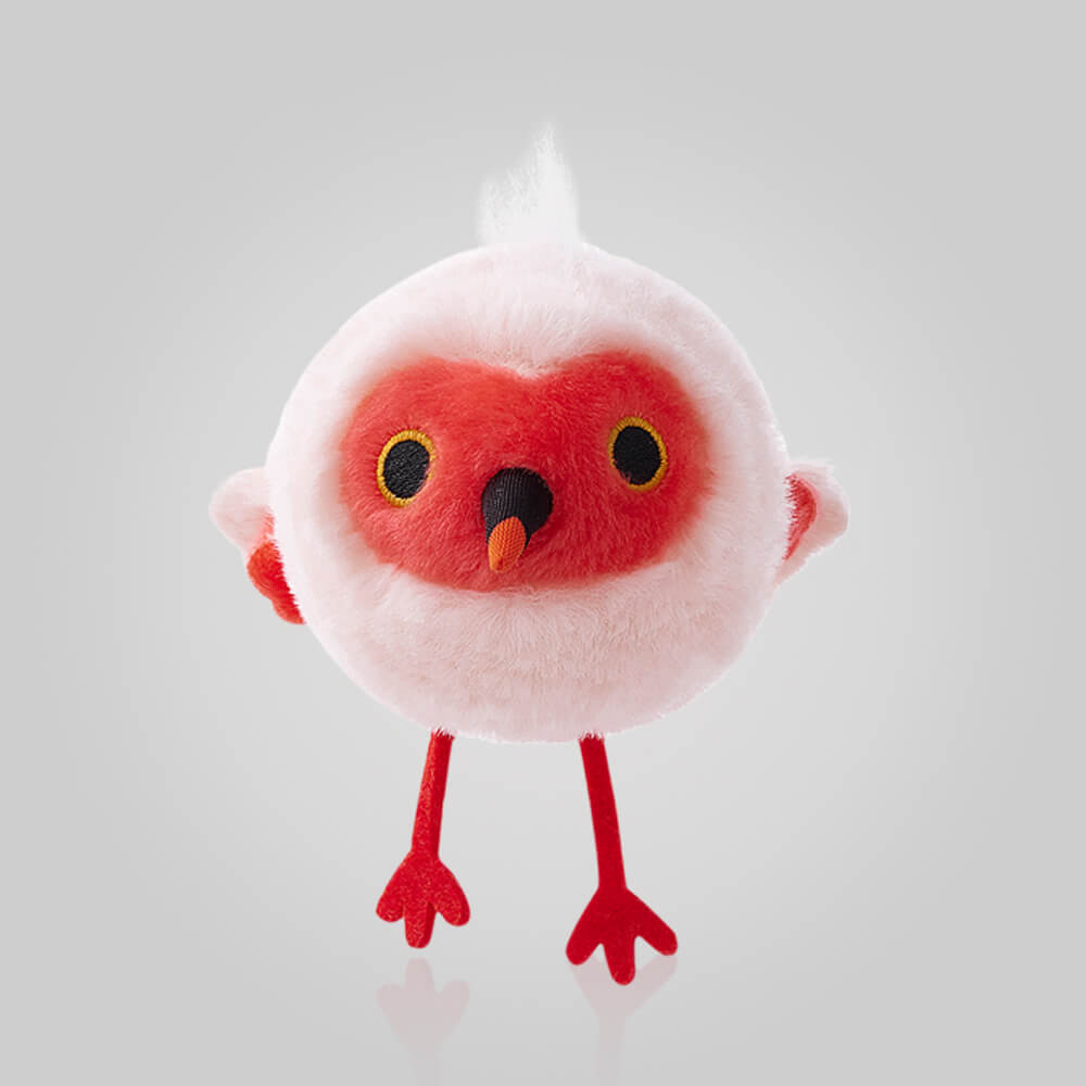 Crested ibis Plush Bag Charm, Stuffed Animal Keychain
