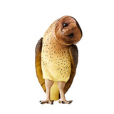 Crooked head Realistic Owl Figurine