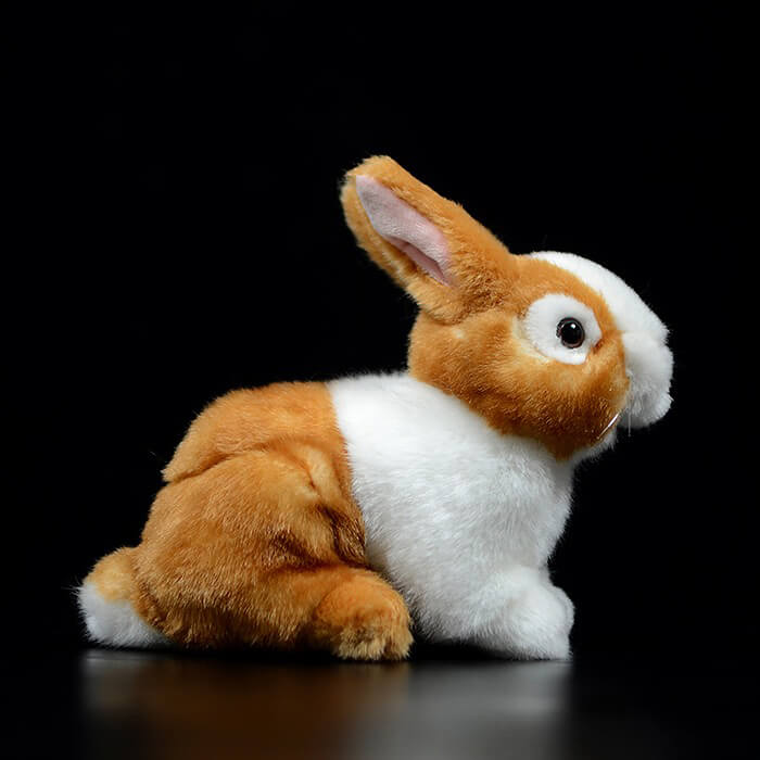 Realistic Netherland Dwarf Rabbit Stuffed Animal Plush Toy