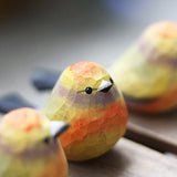 Handmade Carved Wooden Lophobasileus Bird Figurine