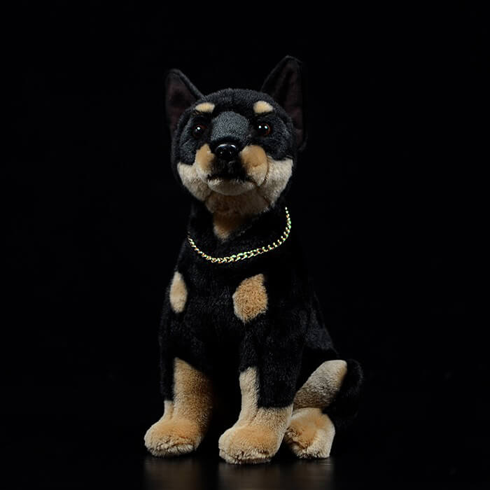 Realistic Doberman Stuffed Animal Plush Toy