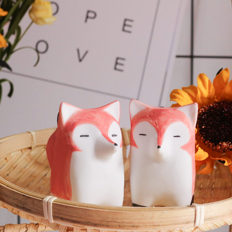 Cartoon Fox Ceramics Figure