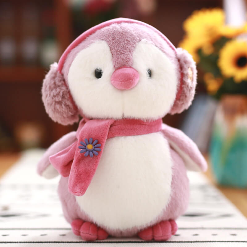Cute Winter Scarf Plush Penguin Doll