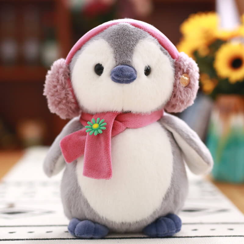 Cute Winter Scarf Plush Penguin Doll