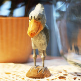 Handmade Carved Wooden Shoebill Figurine