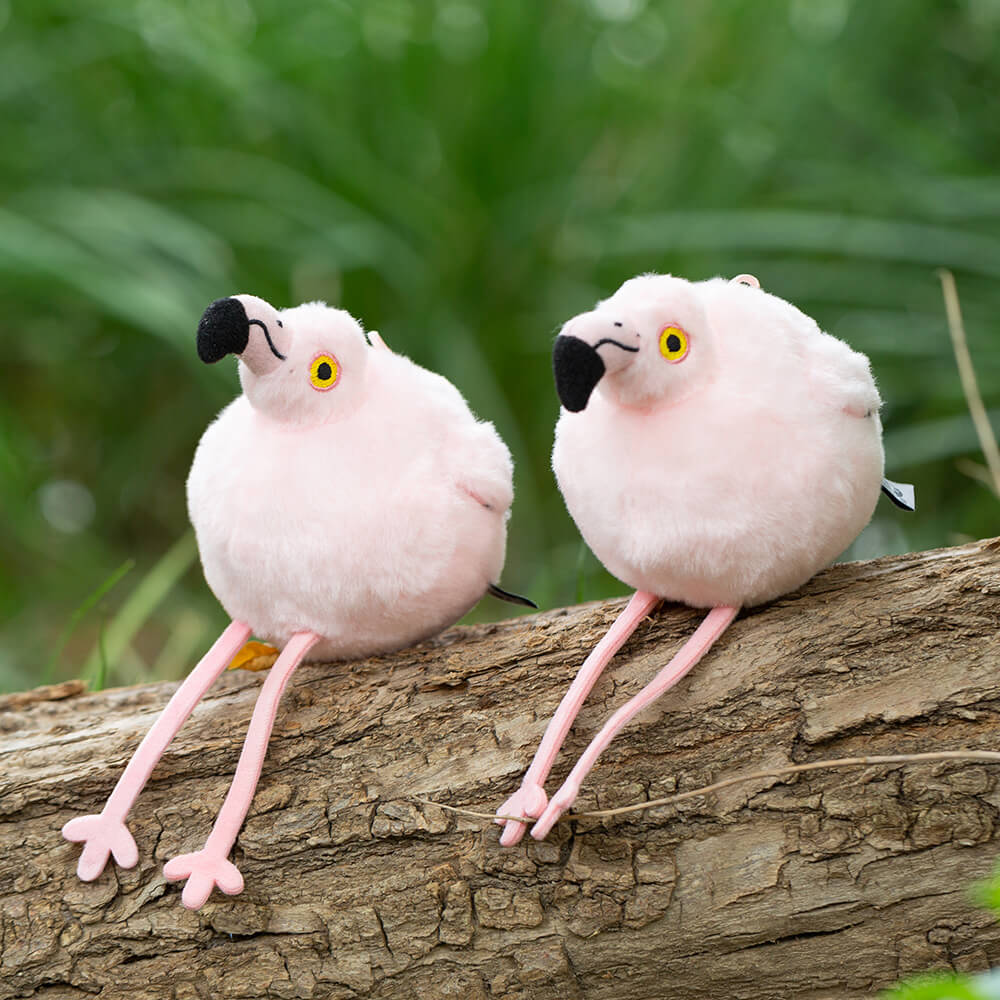 Little Flamingo Plush Bag Charm, Stuffed Animal Keychain
