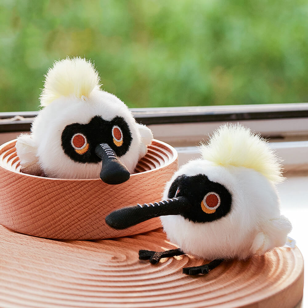Mini Black-faced Spoonbill Stuffed Plush Bag Charm