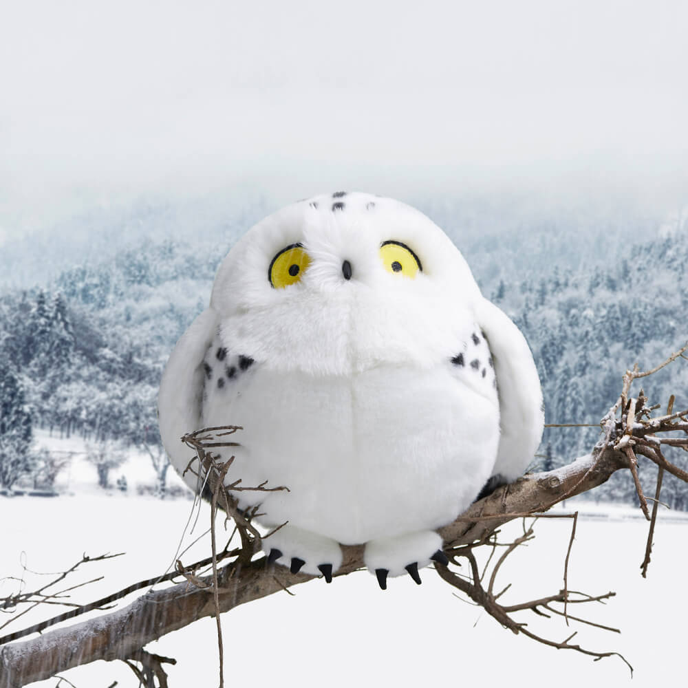Chubby Plush Snowy Owl Stuffed Animal Realistic Plush Toys