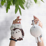 Soft Stuffed Arctic Hare/Killer Whale/Owl Plush Backpack Clip Keychain Purse Pendant