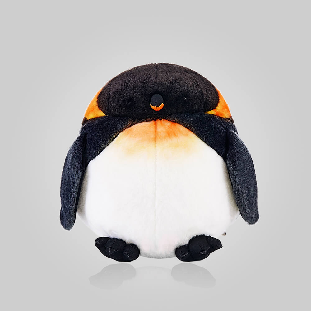 Big Chubby King Penguin Plush Stuffed Animal Round Pillow
