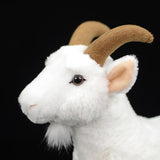 Realistic White Goat Stuffed Animal Plush Toy