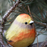 Handmade Carved Wooden Lophobasileus Bird Figurine