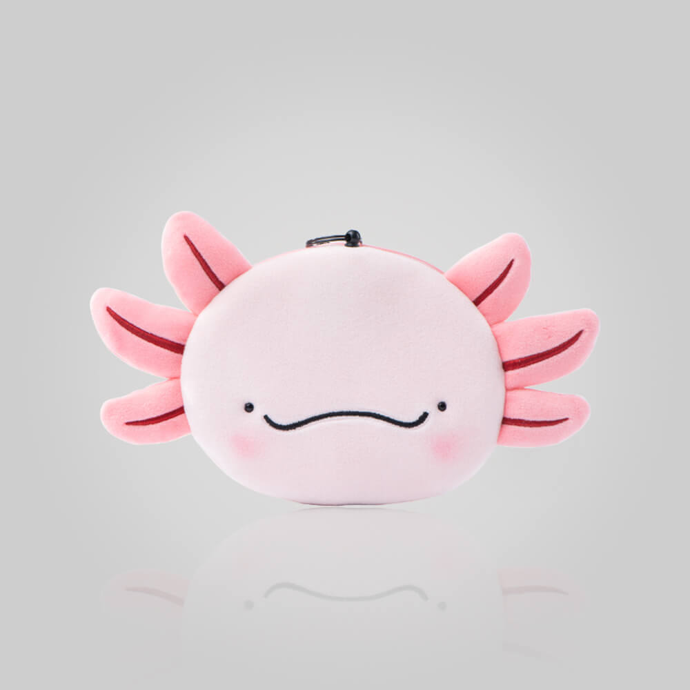 Cute Axolotl Zippered Coin Purses, Animal Money Bag
