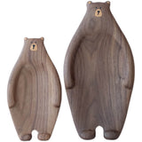 Wood Bear Serving Tray Plate, Keys Coins Dish