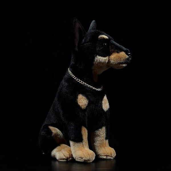 Realistic Doberman Stuffed Animal Plush Toy