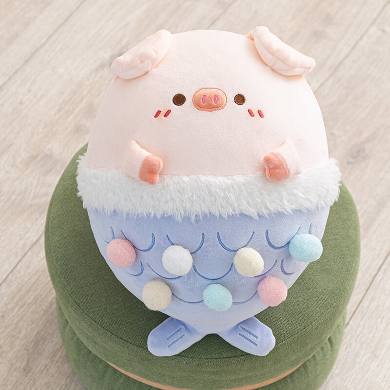 Chubby Pig Mermaid Stuffed Animal Plush