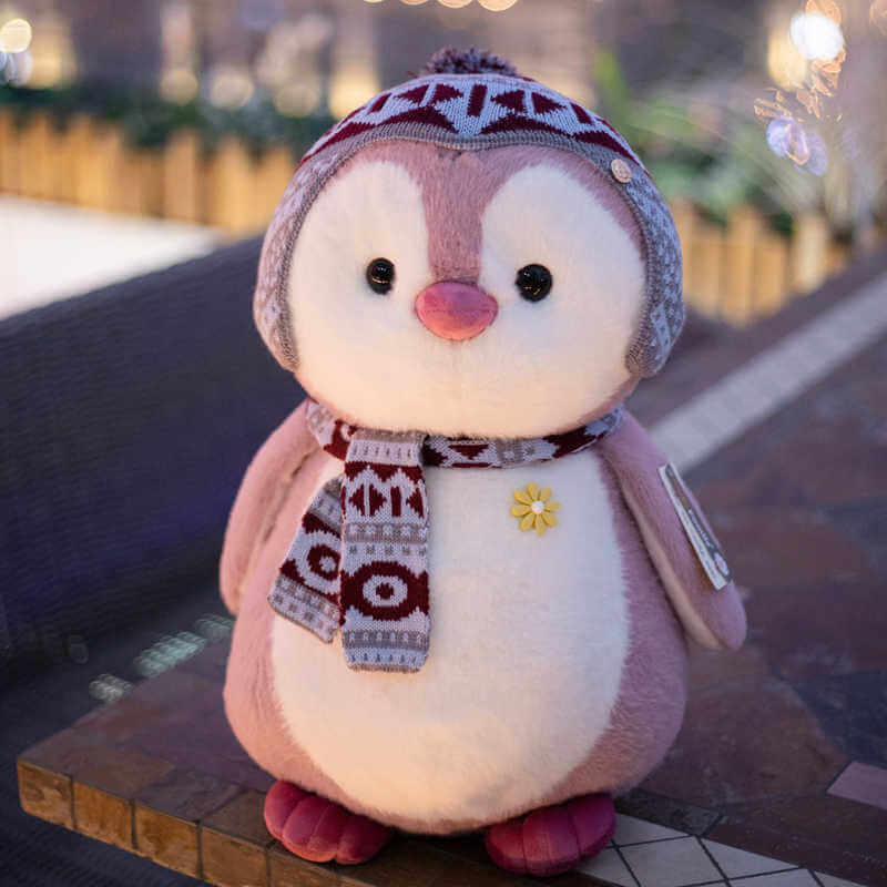 Cute Winter Scarf Penguin Plush Doll