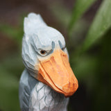 Handmade Carved Wooden Shoebill Figurine