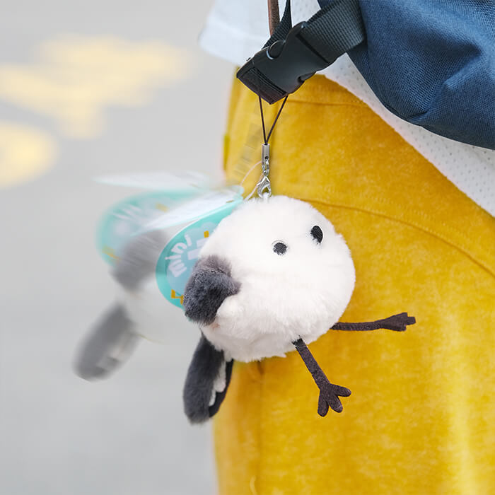 Cute Long-tailed Tit Bird Stuffed Plush Toy, Cute Bag Charm
