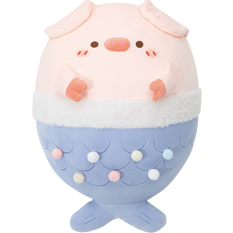 Chubby Pig Mermaid Stuffed Animal Plush