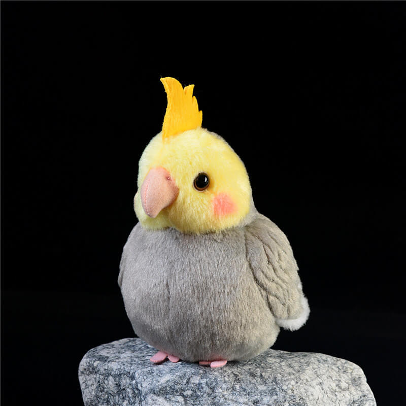 Realistic Chubby Cockatiel Stuffed Animal Plush Toy