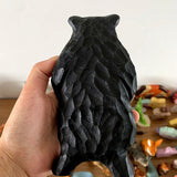 Handmade Carved Black Bear Figurine