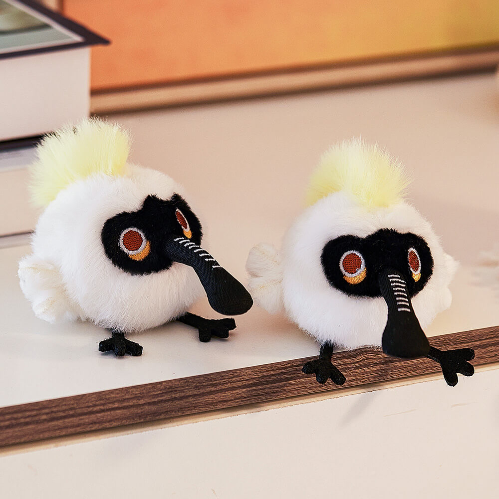 Mini Black-faced Spoonbill Stuffed Plush Bag Charm