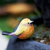 Handmade Carved Wooden Lophobasileus Bird Figurine