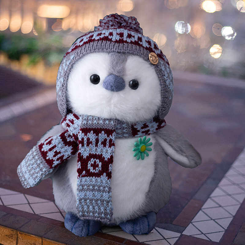 Cute Winter Scarf Penguin Plush Doll