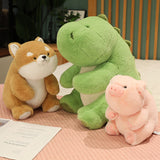 Adorable Animal Stuffed Animal Plush Toy - Dinosaur, Penguin, Shiba Inu, Pig